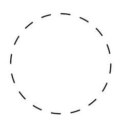 Circle Shape Dashed Icon Geometry Symbol