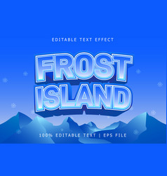 Frost Island Editable Text Effect 3 Dimension