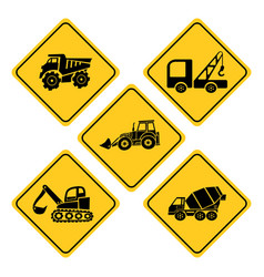 Heavy Trucks Road Sign Collection