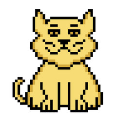 Cat In Pixel Art