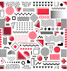 Memphis Geometric Shapes Seamless Pattern