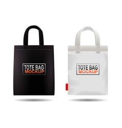 Black White Tote Shopping Bags Friendly Materials