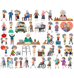 Collection Of Elderly People Icons