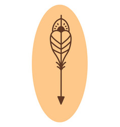 Indian Old Arrow On A White Background