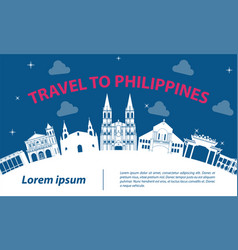 Philippines Famous Landmarks By Silhouette Style