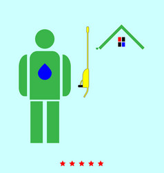 Power Washing And Gutter Cleaning Set Icon