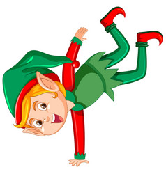 Christmas Elf Dancing Cartoon Character