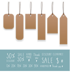 Collection Empty Hanging Tags With Rope Kraft