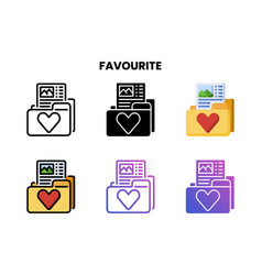 Favourite Icon Set With Different Styles