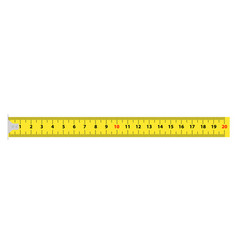 Measure Tape On White Background Yellow Ruler