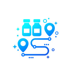 Vaccine Distribution And Delivery Icon