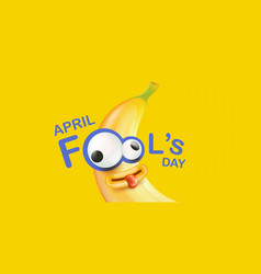 April Fools Day Funky Horizontal Banner With Silly