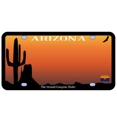 Arizona State License Plate