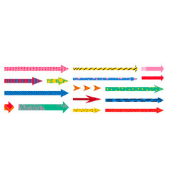 Colorful Straight Long Horizontal Arrow Set