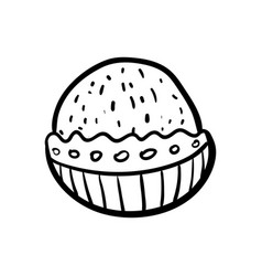 Handdrawn Doodle Cake Icon Hand Drawn Black