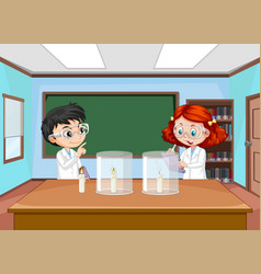 Scientist Kids Doing Science Experiment