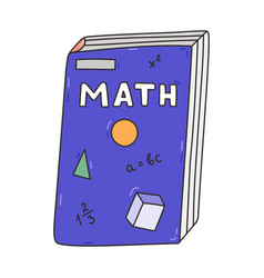 Colourful Doodle Closed School Textbook On Math