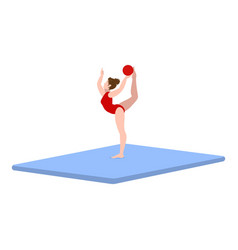 Gymnastics Training Ball Center Icon Cartoon