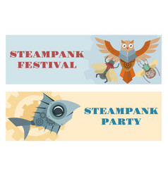 Steampunk Festival Party Invitation Flyer