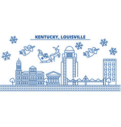 Usa Kentucky Louisville Winter City Skyline