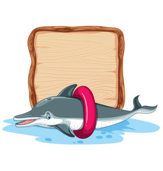 Cartoon Dolphin Wearing Headphones Next To A Toast