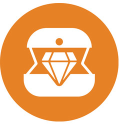 Gem Gemstone Jewelry Icon Orange Color Eps