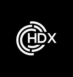 Hdx Letter Logo Design On Black Background