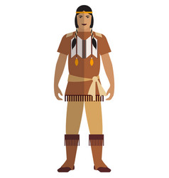 Indian Native American Man Isolated