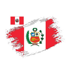 Brush Design Peru Flag