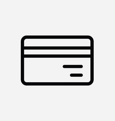 Credit Card Line Icon Bank Payment Finance Atm