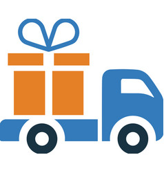 Gift Box Delivery Icon Glyph Style Eps