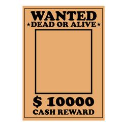 Western Poster Icon Old West Paper Blank Reward