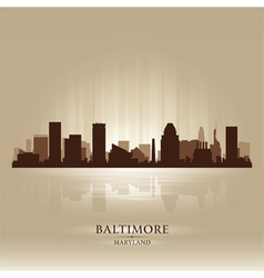 Baltimore Maryland Skyline City Silhouette