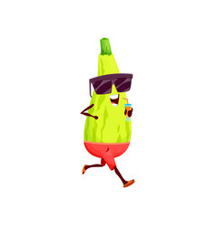 Summer Food Zucchini Vegetable Cartoon Character