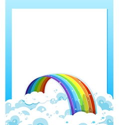 An empty paper template with a rainbow at the Vector Image