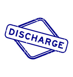 Grunge Blue Discharge Word Rubber Seal Stamp