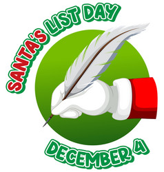 Santas List Day Text Banner Design