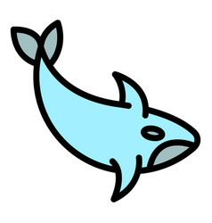 Dolphin Orca Icon Flat