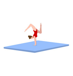 Hard Gymnastic Exercise Icon Cartoon Sport