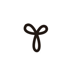 Letter Y Rope Geometric Symbol Simple Logo