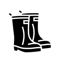 Rain Boots Autumn Glyph Icon