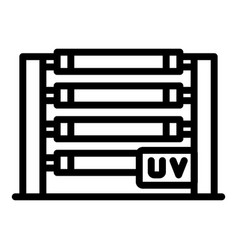 Bactericidal Uv Light Icon Outline Style