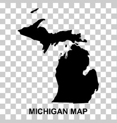 Michigan Map Shape United States Of America Flat