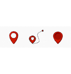 Red Pixel Web Map Pointer Set