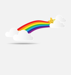 Cute Rainbow With Star And Cloud