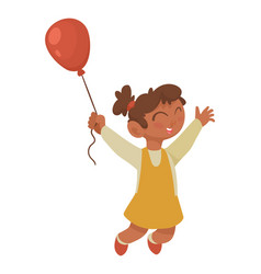 Little Girl With Balloon Helium