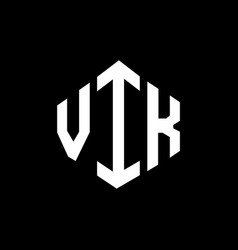 Vik Letter Logo Design With Polygon Shape