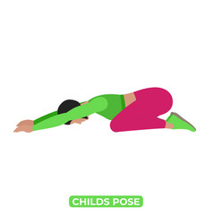 Woman Doing Child Pose Stretch Balasana