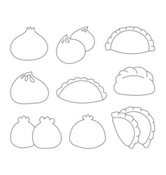 Dim Sum Coloring Page Asian Food Menu