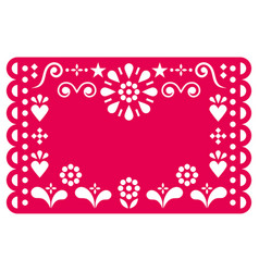 Floral Mexican Papel Picado Template Design